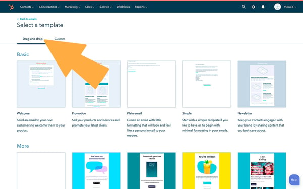 Email templates in HubSpot