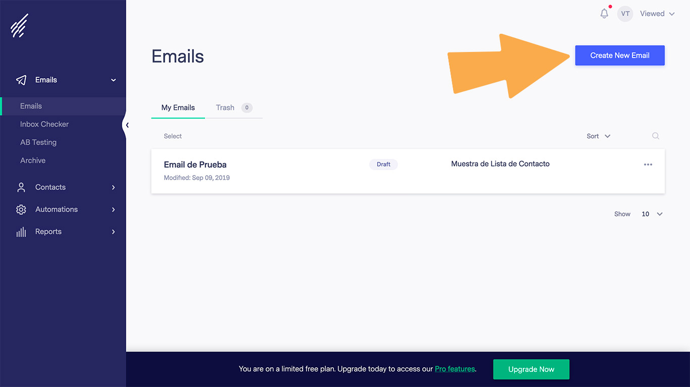 Create Email Benchmark