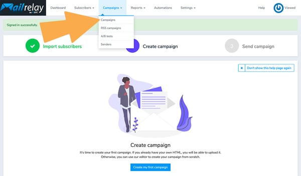 Create email campaign