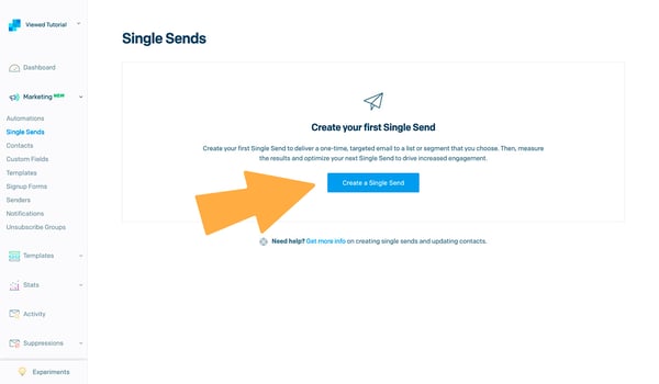 Create single send SendGrid