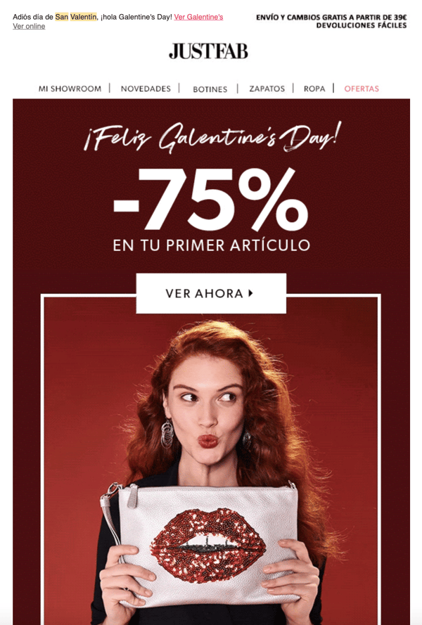 Email de Felicitación de San Valentín