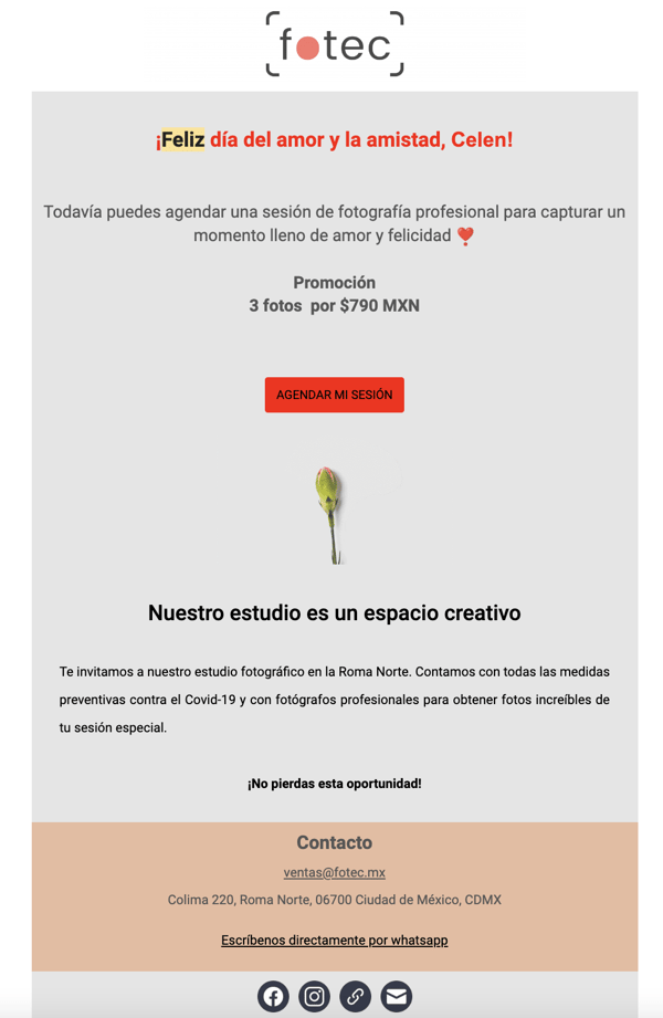 ejemplo de email de última oportunidad para san valentin 