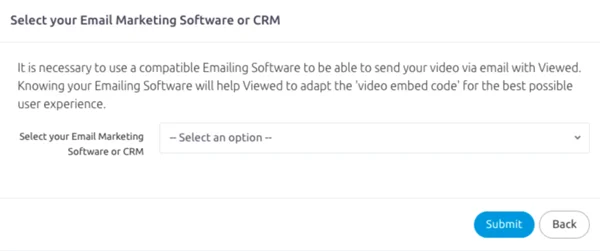 select your email service provider